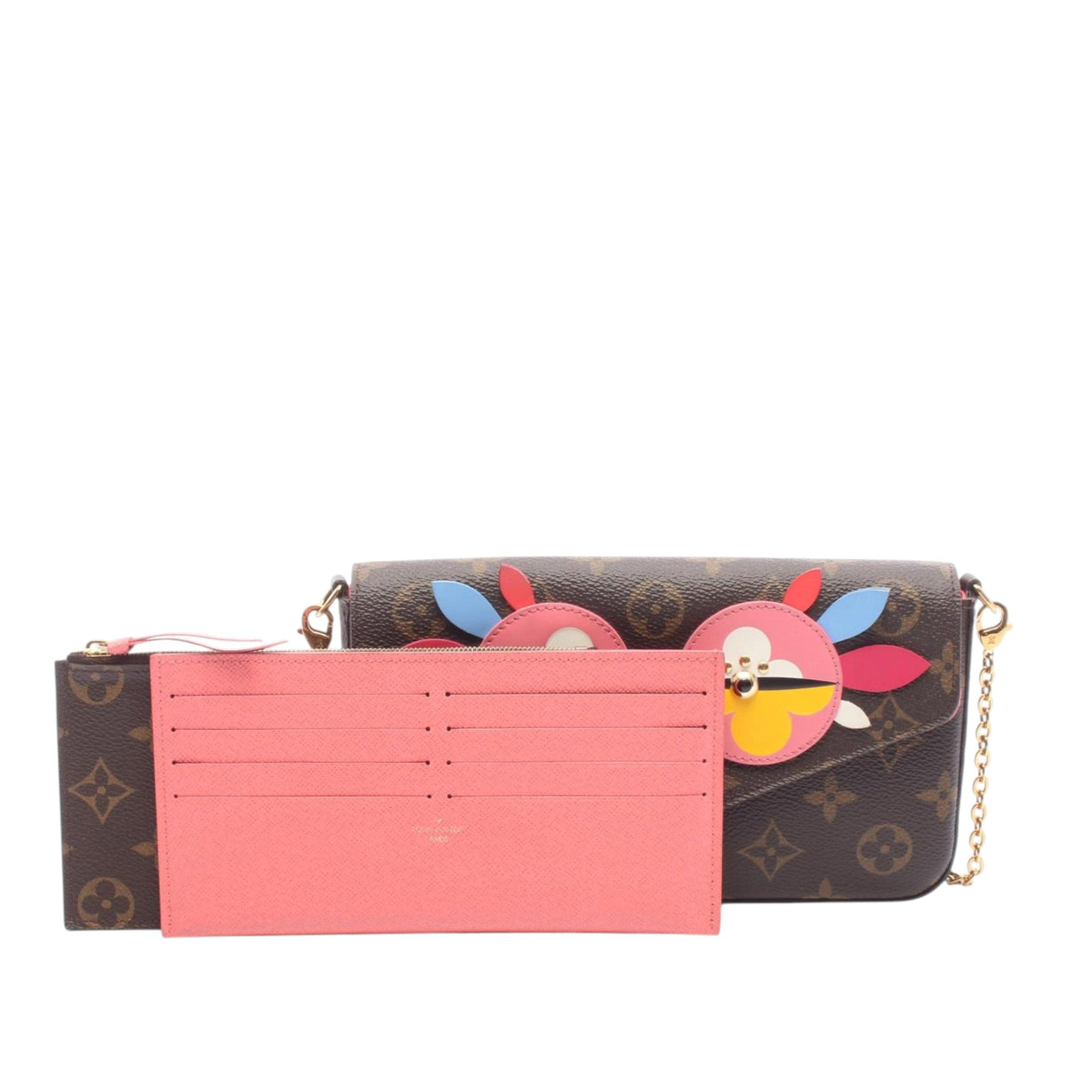 Louis Vuitton Limited Edition Monogram Lovely Birds Pochette Felicie — Brown
