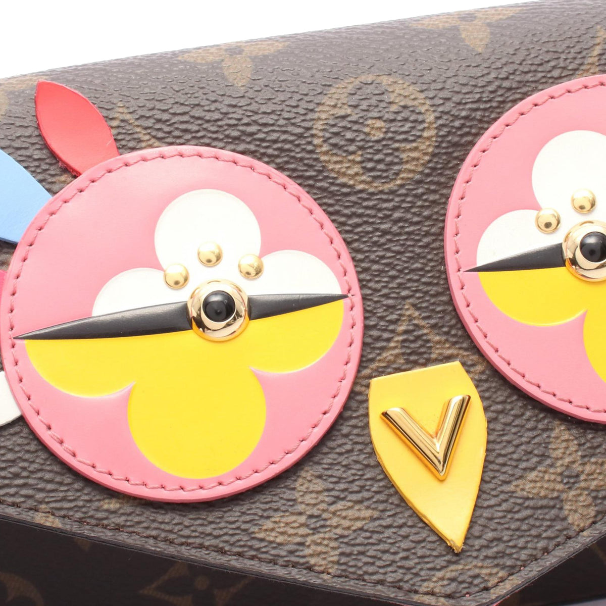 Louis Vuitton Limited Edition Monogram Lovely Birds Pochette Felicie — Brown