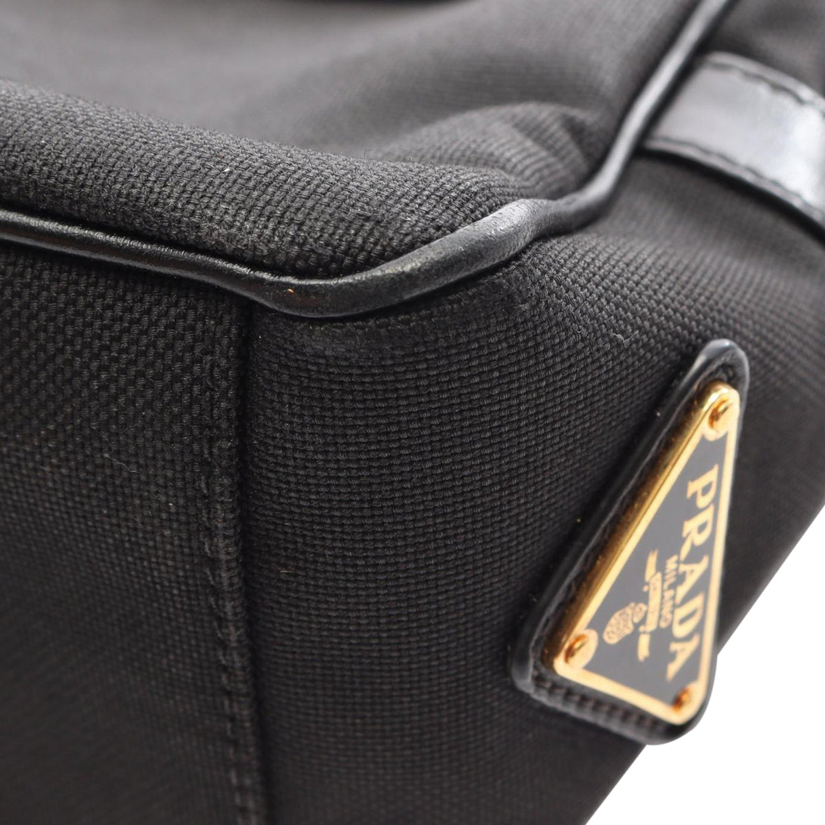 Prada Canapa Logo Camera Bag — Black