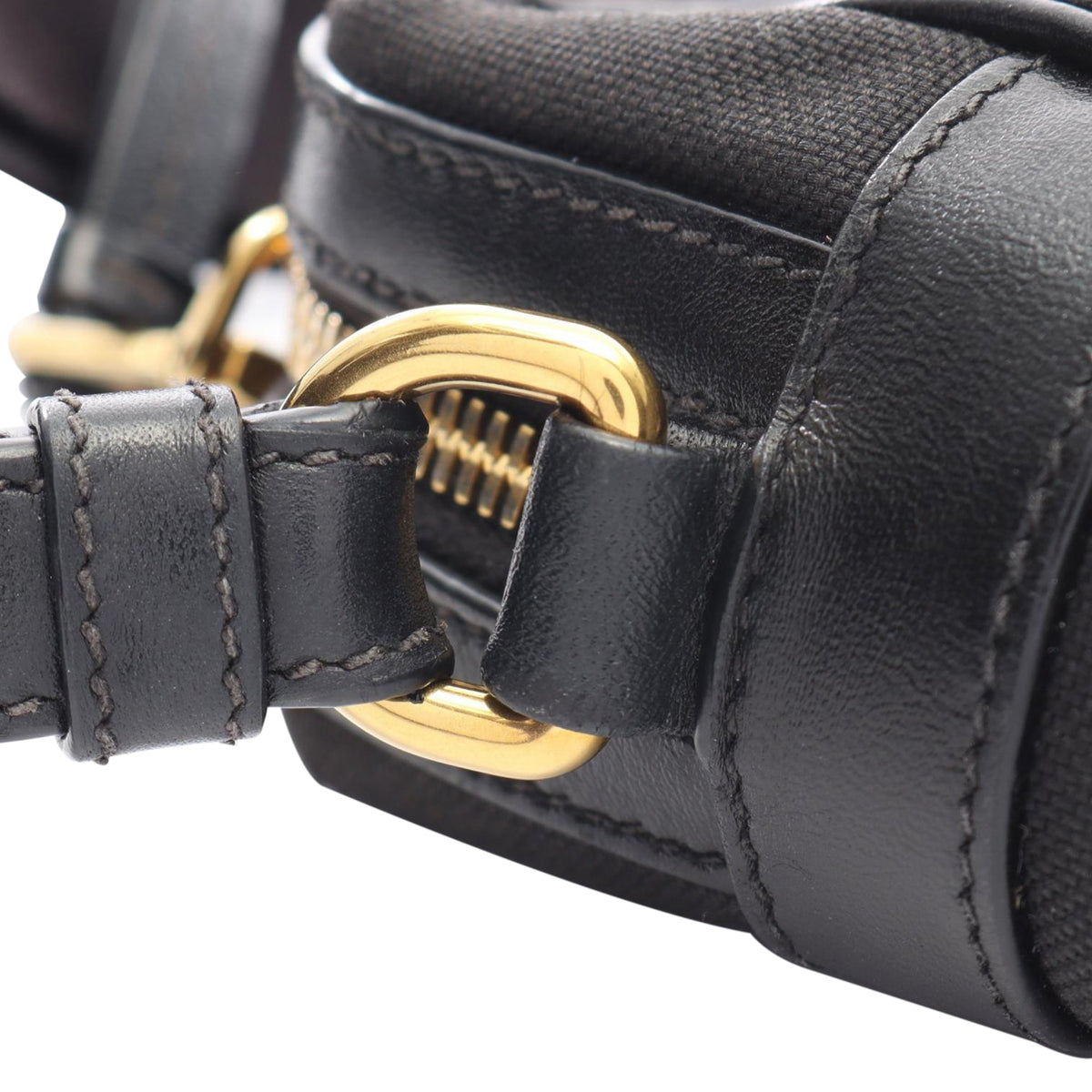 Prada Canapa Logo Camera Bag — Black