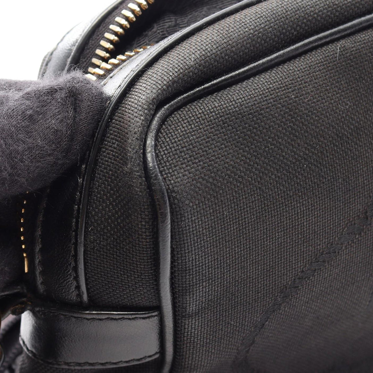 Prada Canapa Logo Camera Bag — Black