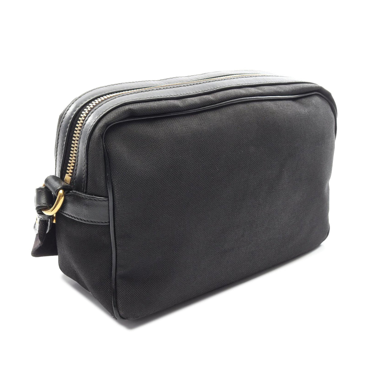 Prada Canapa Logo Camera Bag — Black