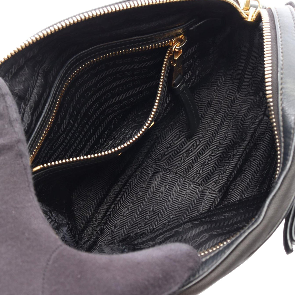 Prada Canapa Logo Camera Bag — Black