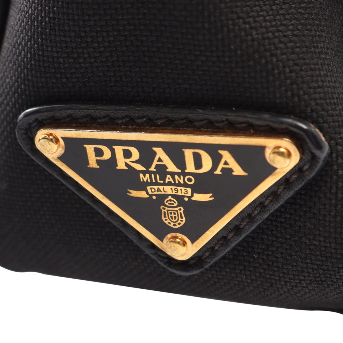 Prada Canapa Logo Camera Bag — Black