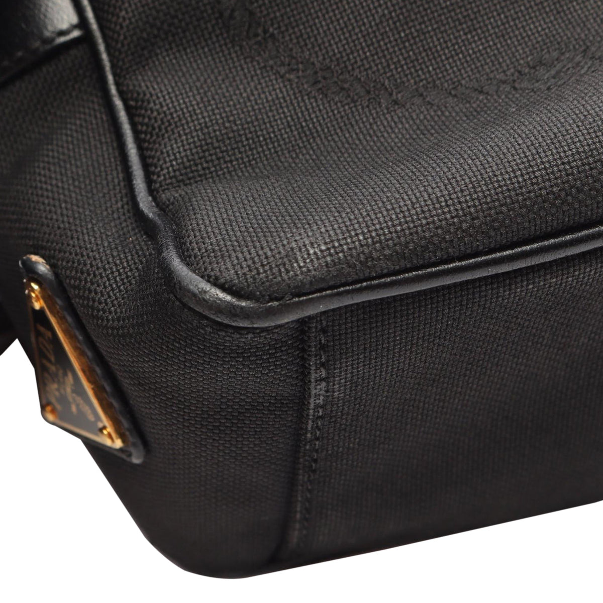 Prada Canapa Logo Camera Bag — Black