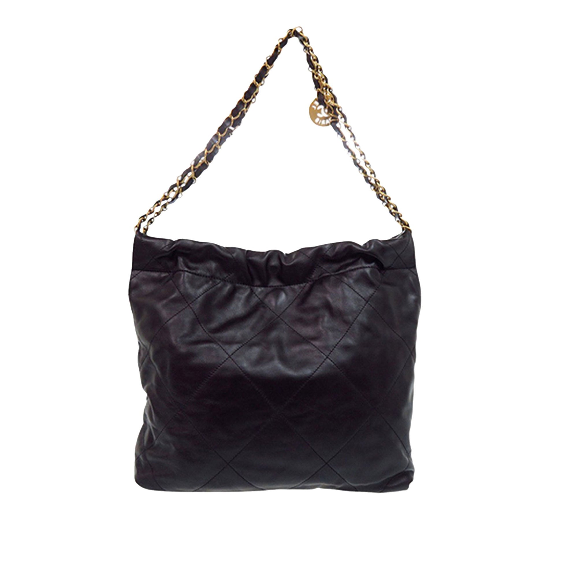 Chanel Small Quilted Shiny Calfskin 22 Handbag