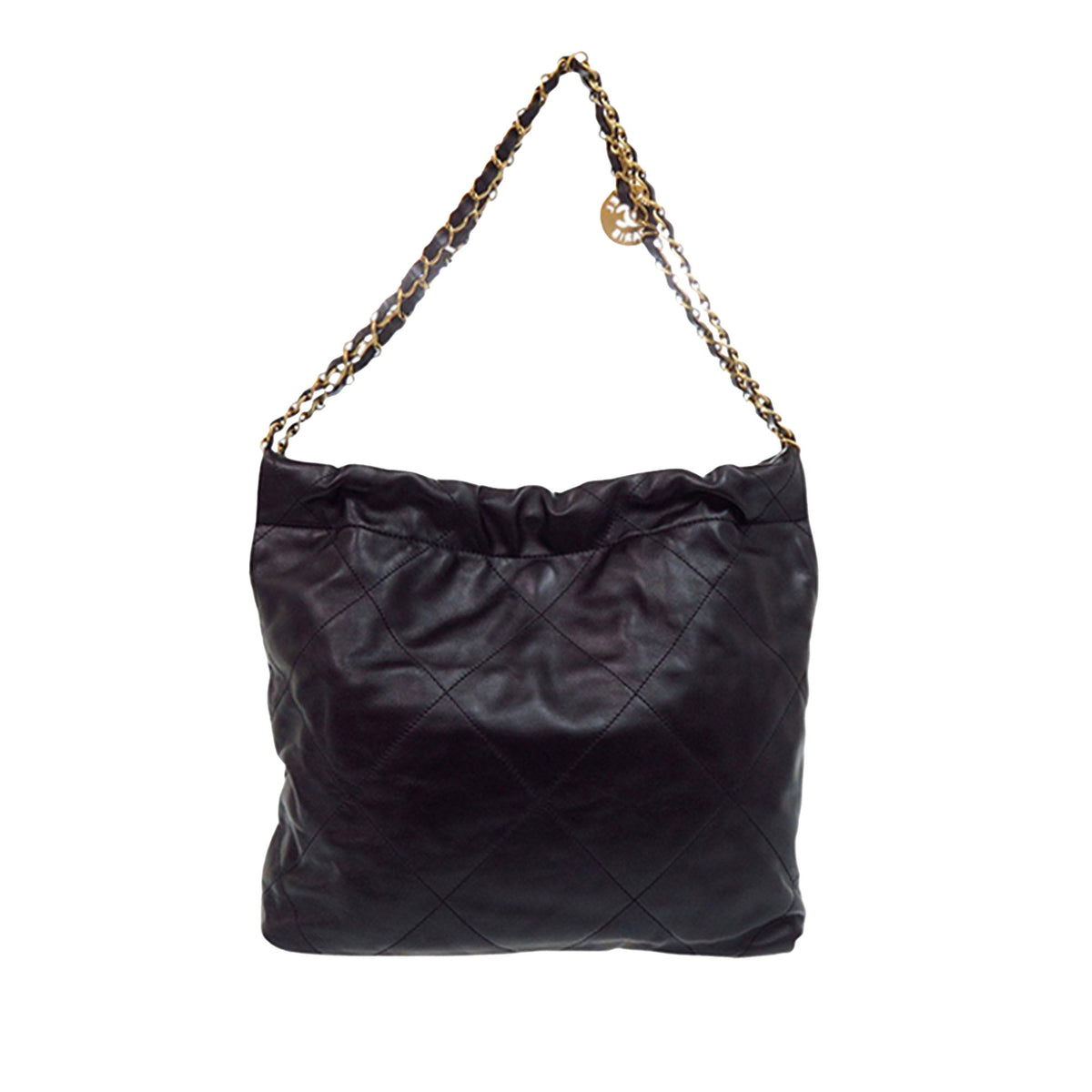 Chanel Small Quilted Shiny Calfskin 22 Handbag