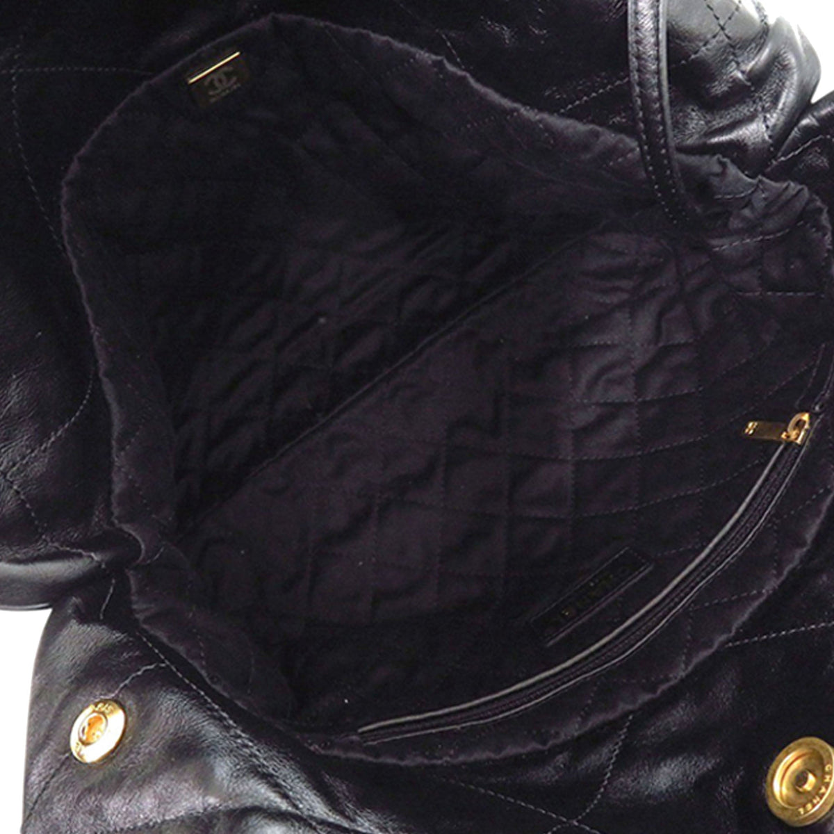 Chanel Small Quilted Shiny Calfskin 22 Handbag