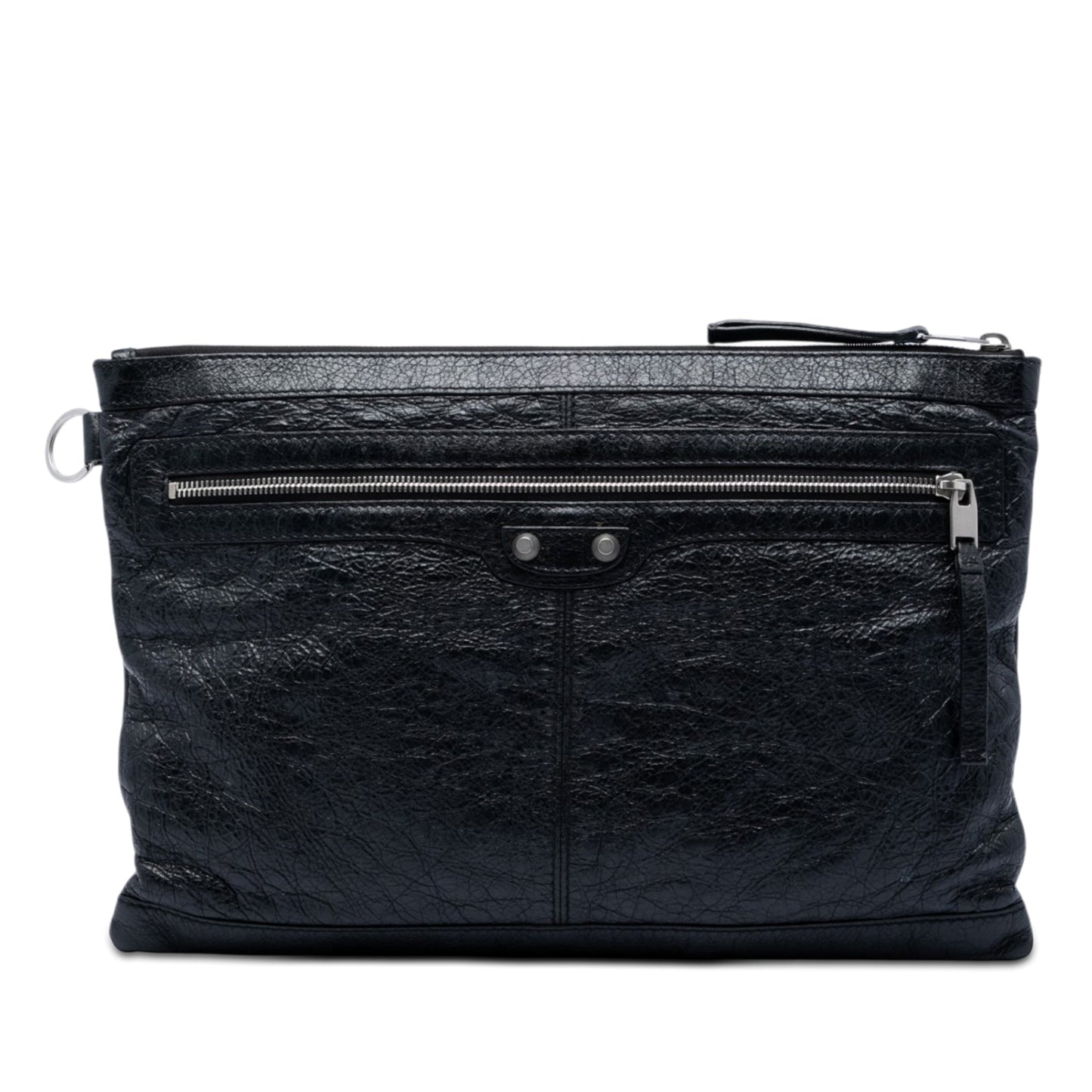 Balenciaga Lambskin Motocross Classic Clip L Clutch