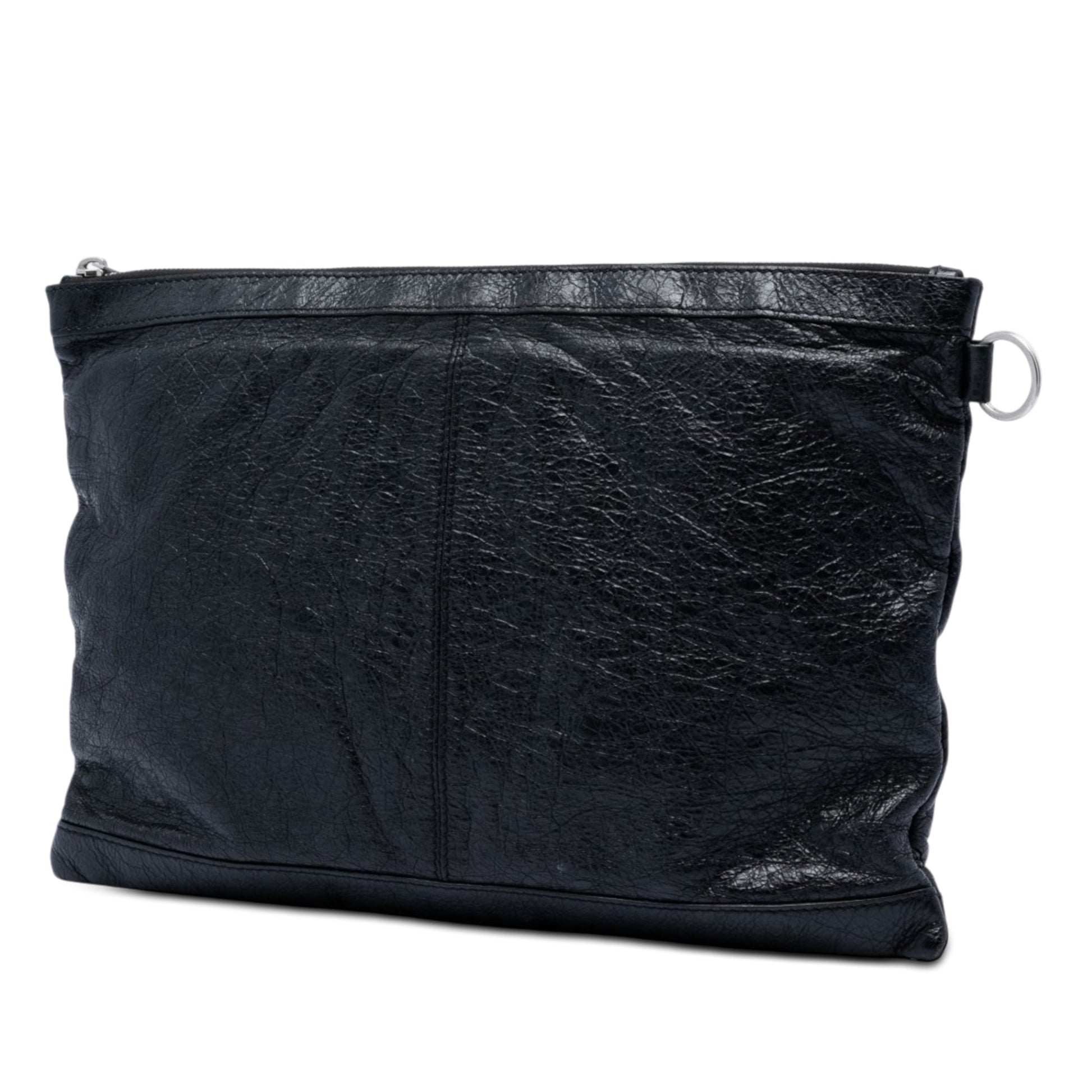 Balenciaga Lambskin Motocross Classic Clip L Clutch