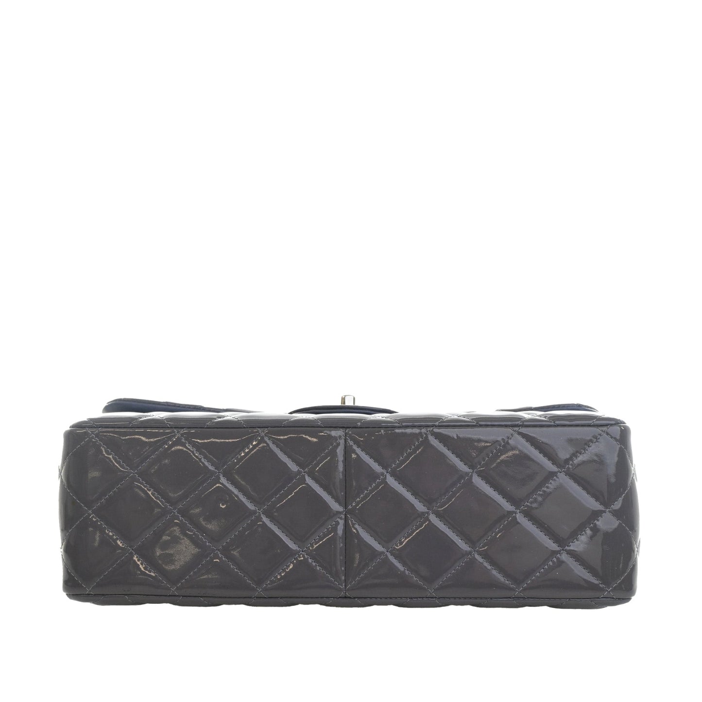 Chanel Jumbo Classic Striped Patent Double Flap