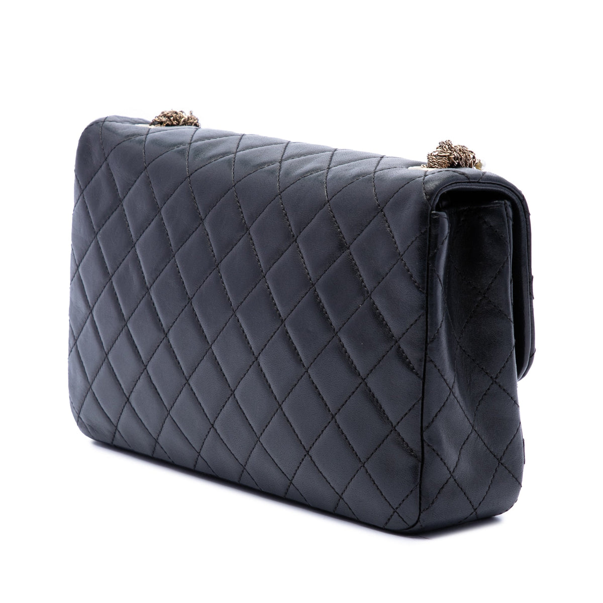 Chanel Medium Quilted Lambskin Westminster Pearl Flap — Black