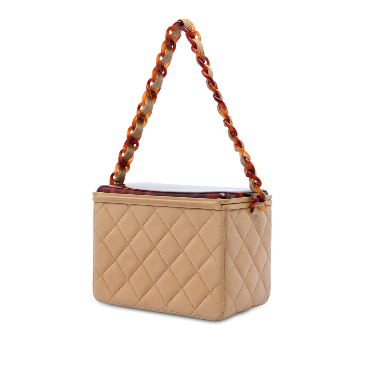 Chanel CC Quilted Lambskin Tortoiseshell Box Bag