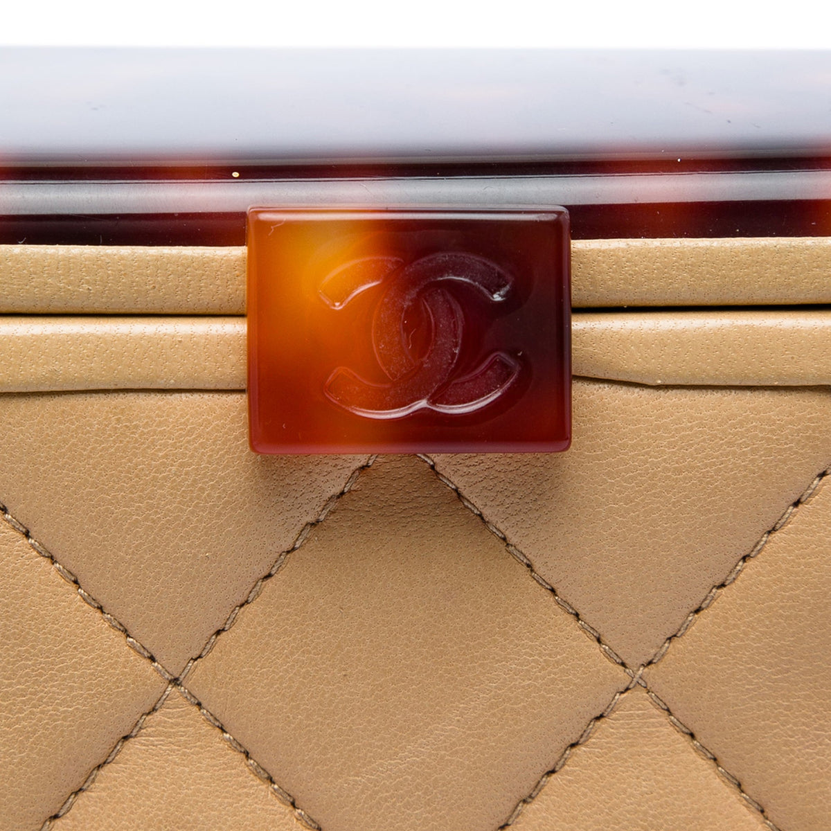 Chanel CC Quilted Lambskin Tortoiseshell Box Bag