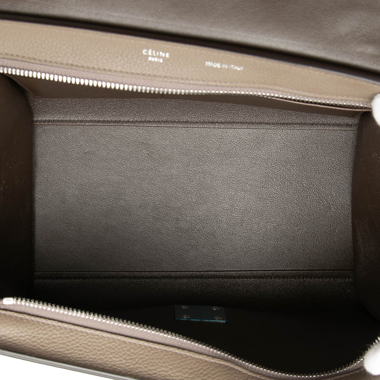 Celine Small Bicolor Calfskin and Suede Trapeze Satchel
