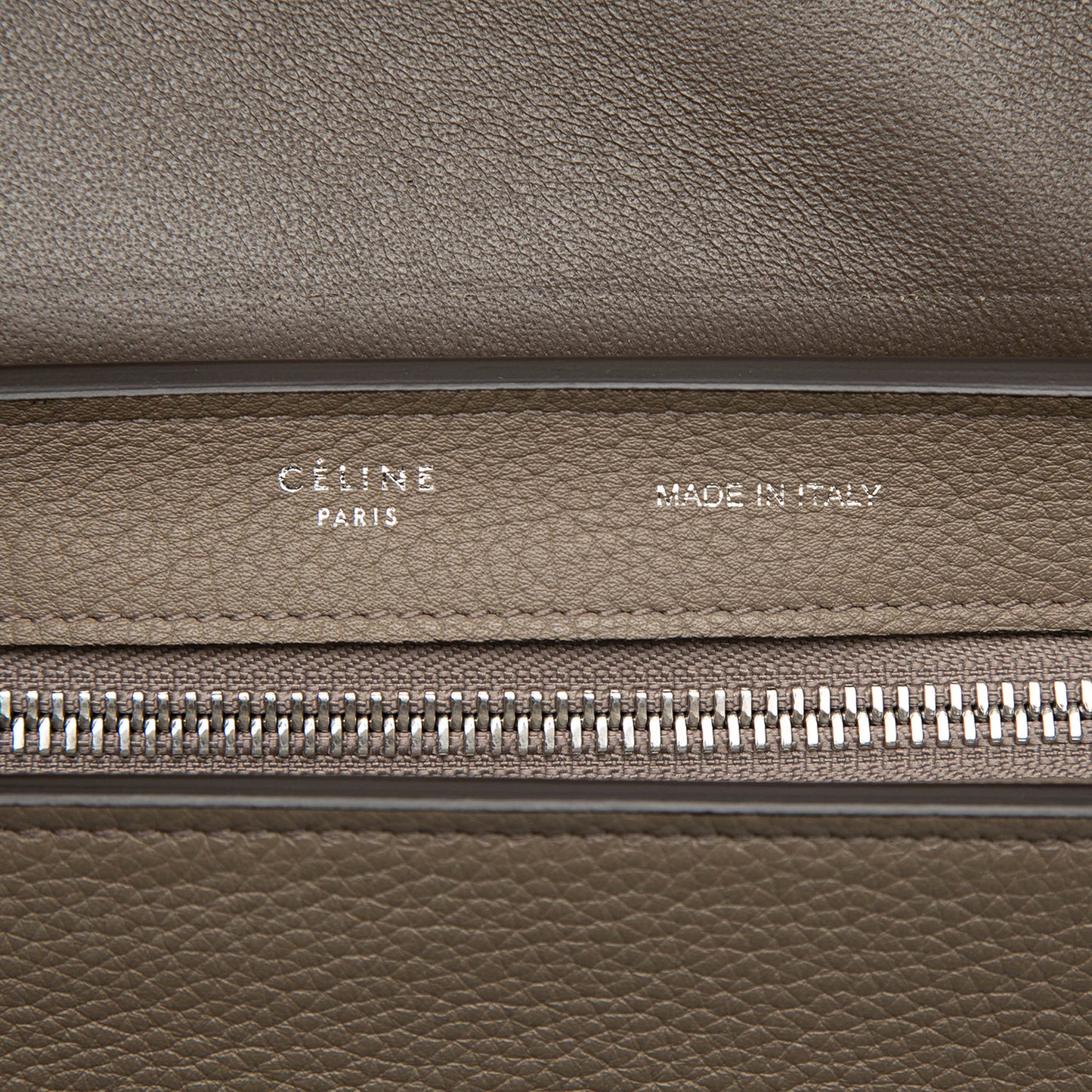 Celine Small Bicolor Calfskin and Suede Trapeze Satchel