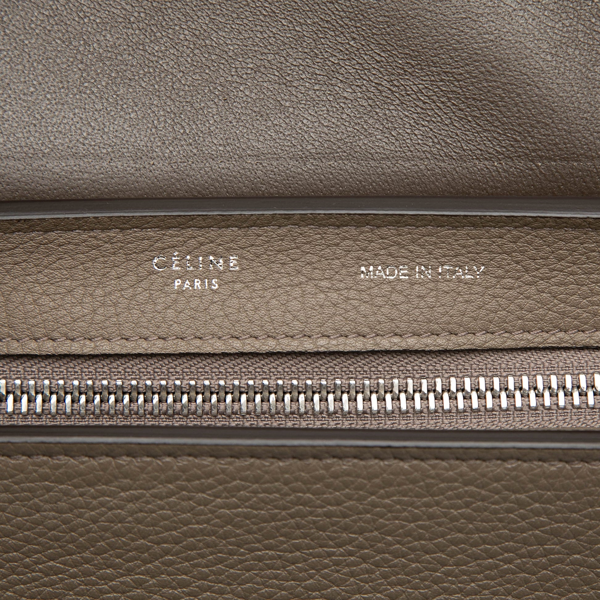 Celine Small Bicolor Calfskin and Suede Trapeze Satchel