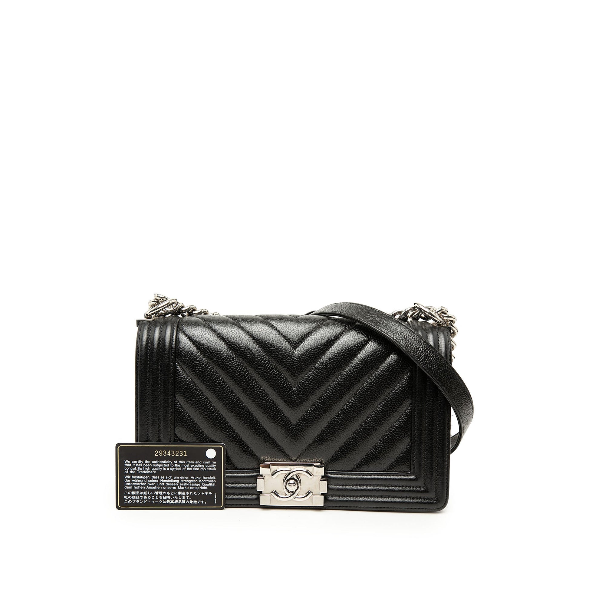 Chanel Old Medium Chevron Caviar Boy Flap
