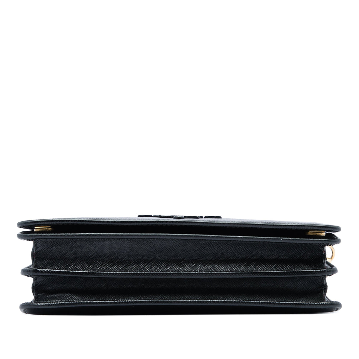 Prada Saffiano Lux Monochrome Wallet on Chain