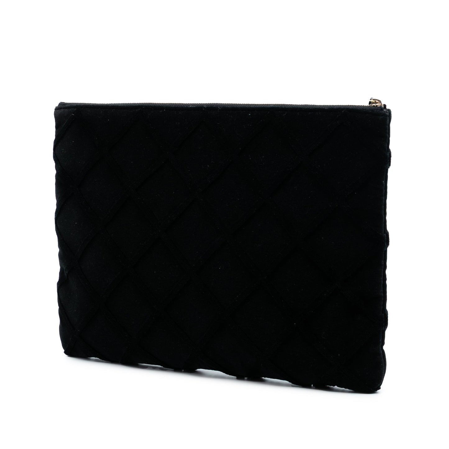 Chanel Large Quilted Velvet O Case Clutch