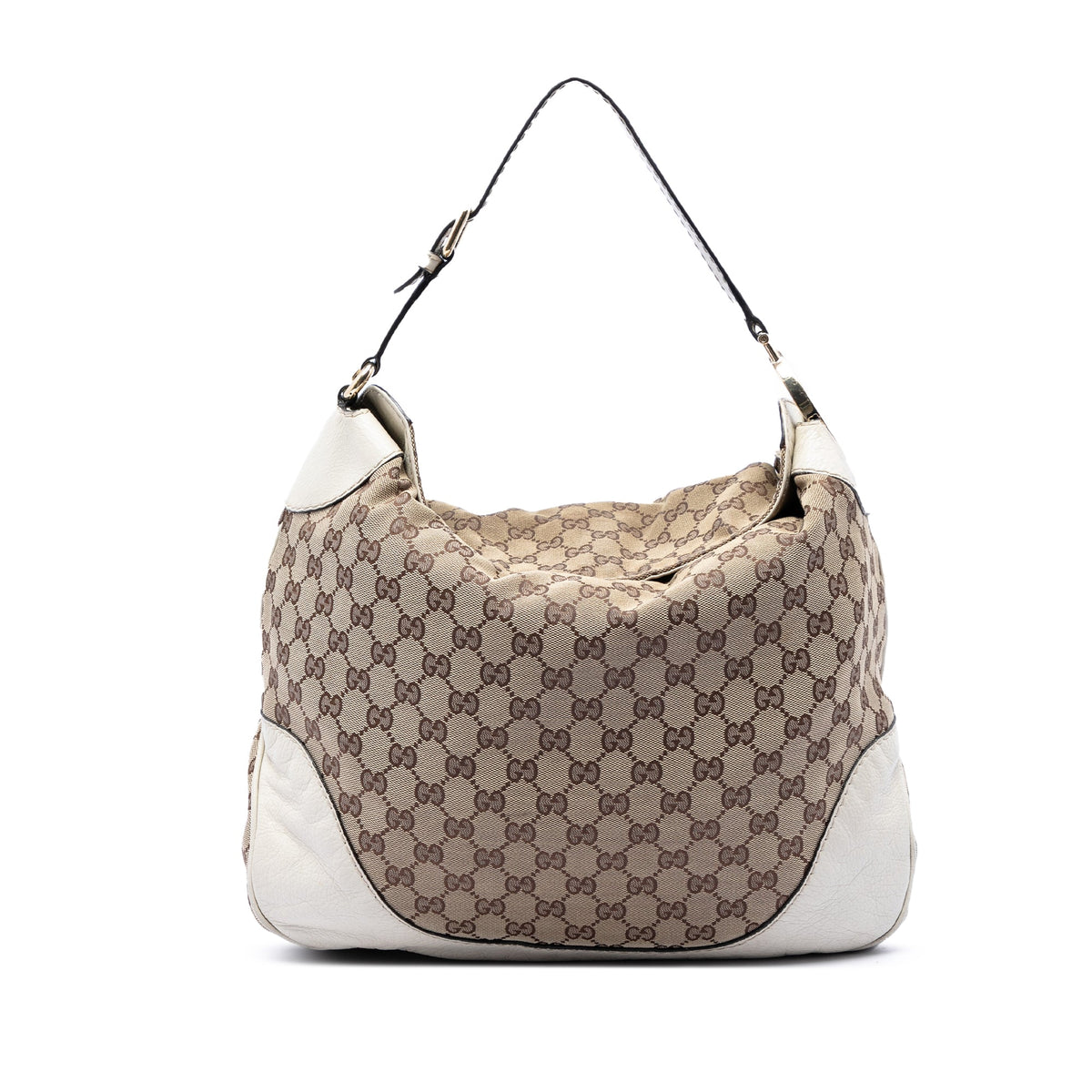 Gucci GG Canvas Charlotte Hobo — White