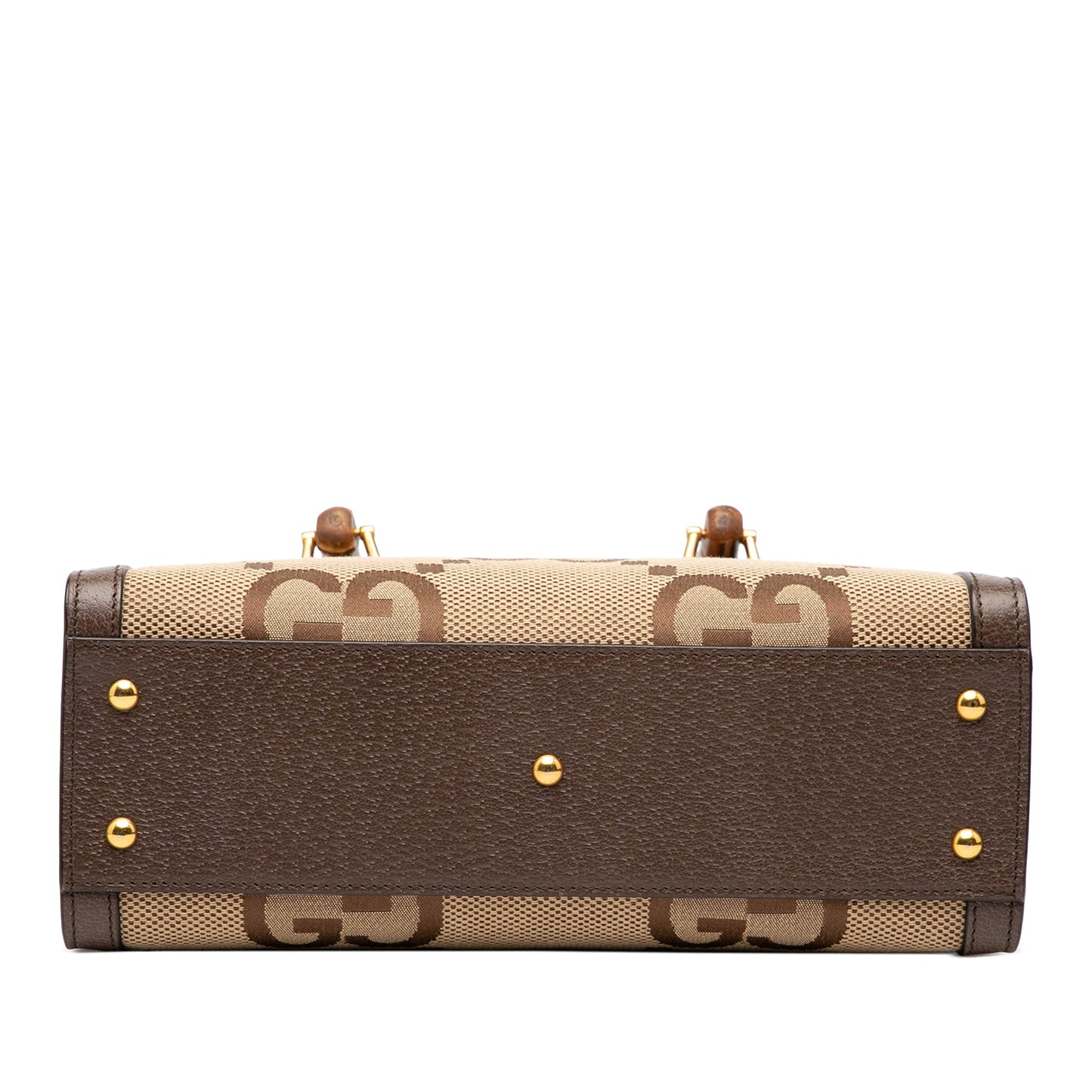Gucci Medium Jumbo GG Canvas Bamboo Diana Satchel
