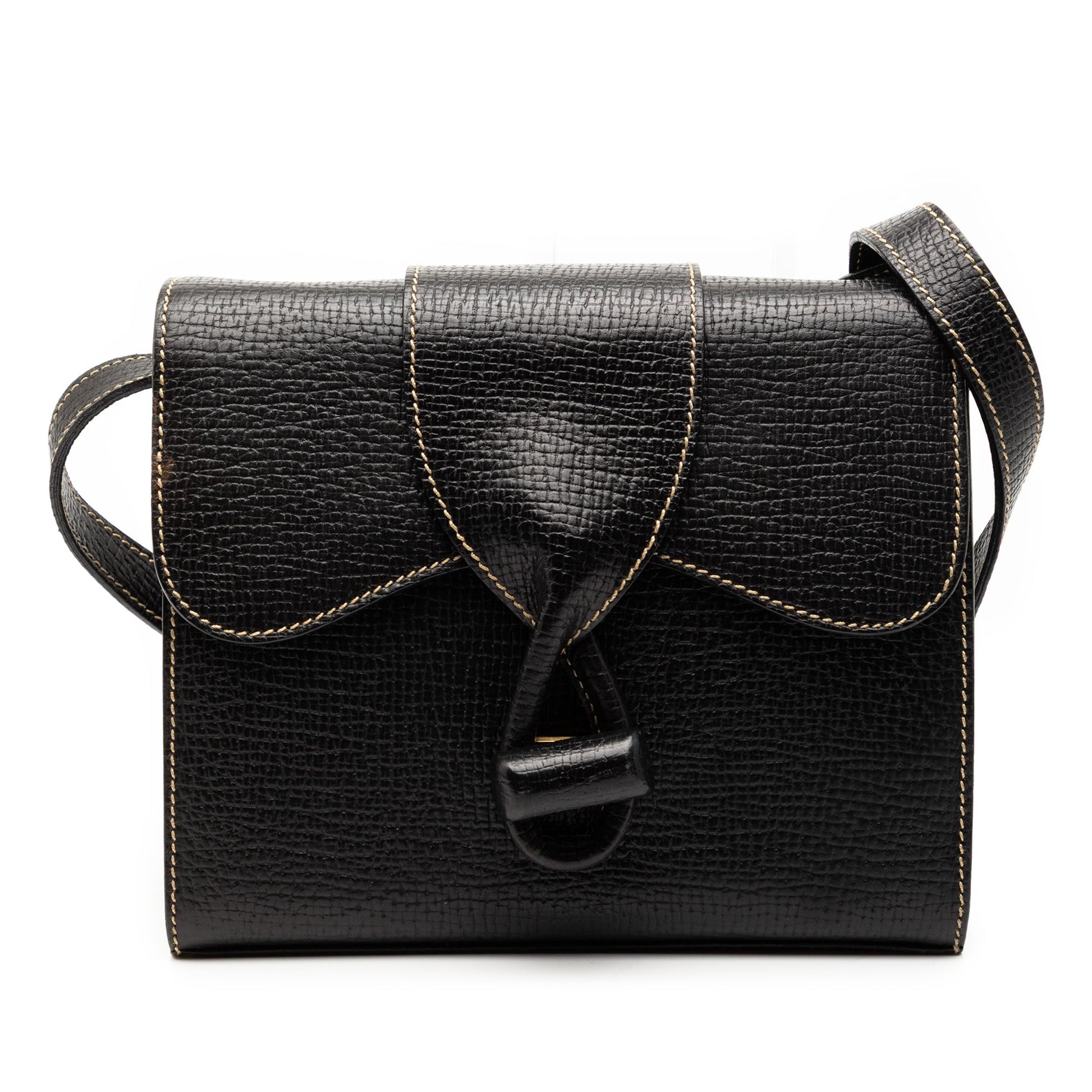 LOEWE Leather Toggle Flap Crossbody