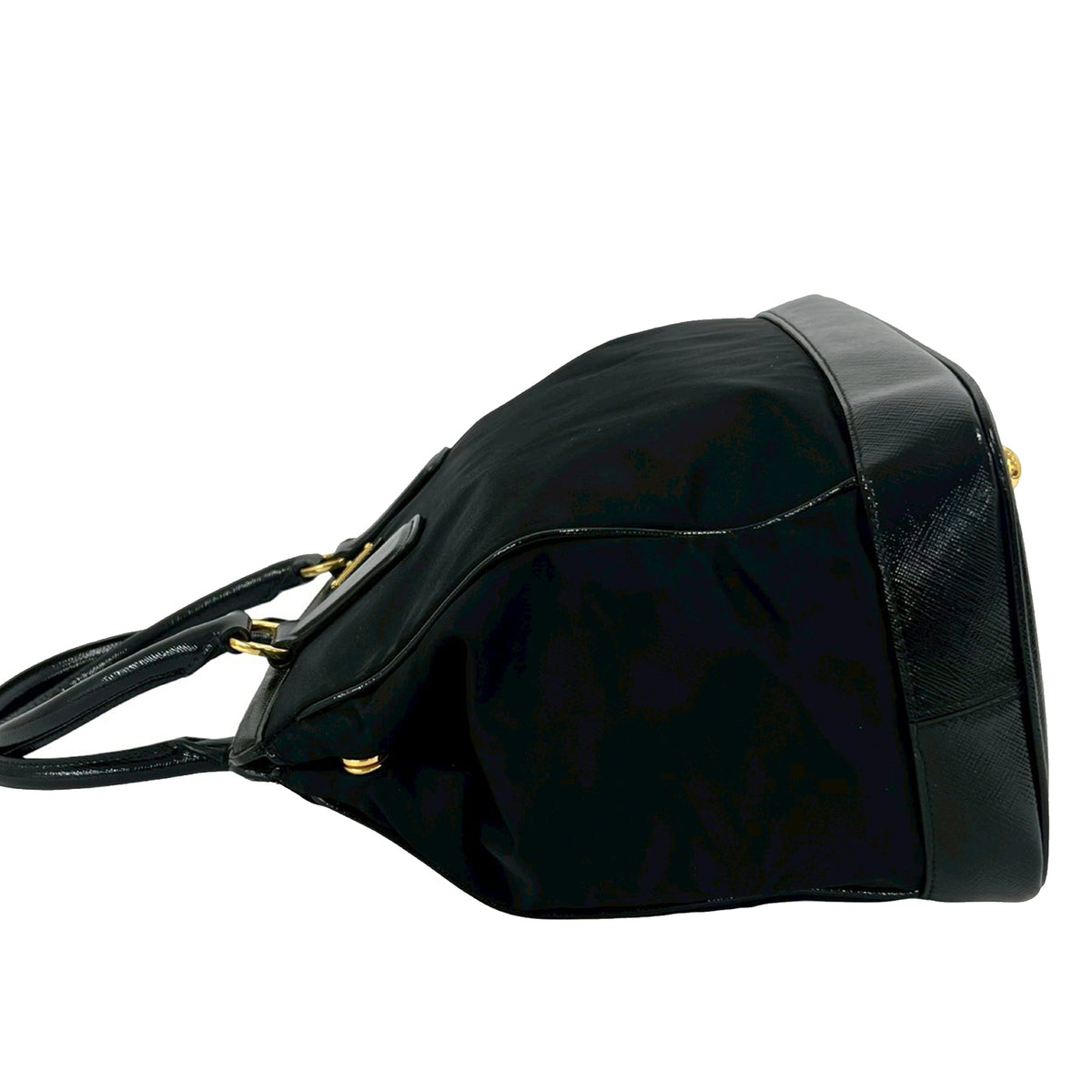 Prada Saffiano Trimmed Tessuto Handbag