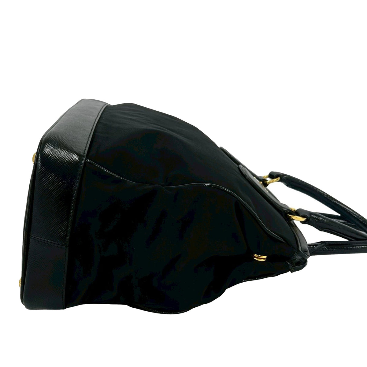 Prada Saffiano Trimmed Tessuto Handbag