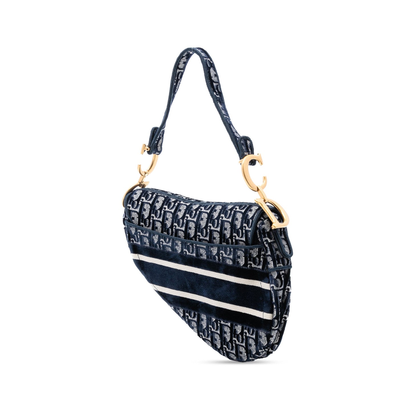 Dior Oblique Embroidered Canvas Saddle Bag