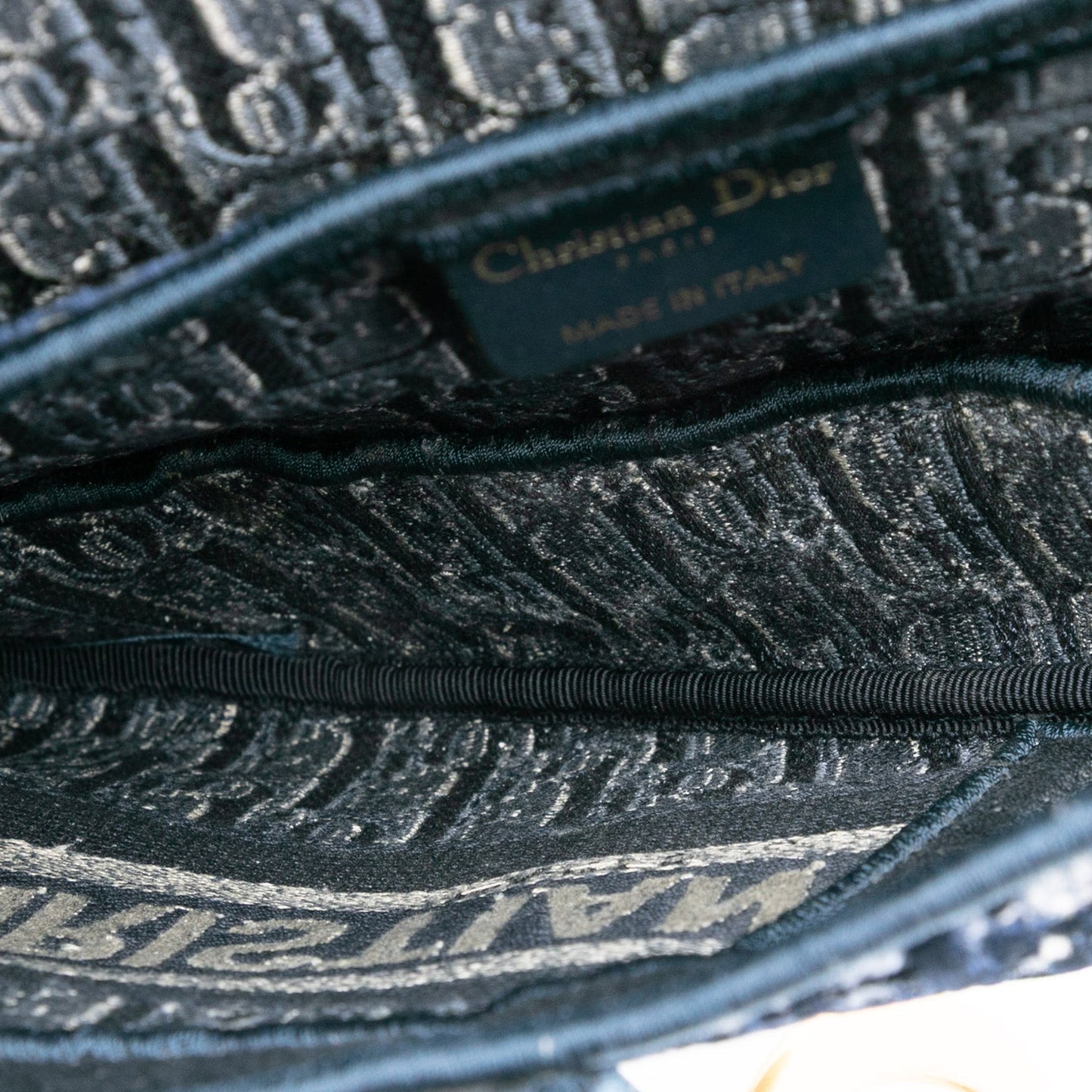 Dior Oblique Embroidered Canvas Saddle Bag