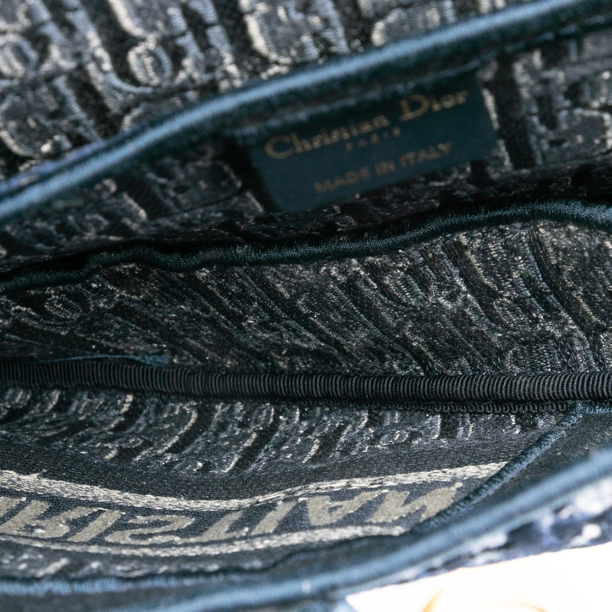 Dior Oblique Embroidered Canvas Saddle Bag