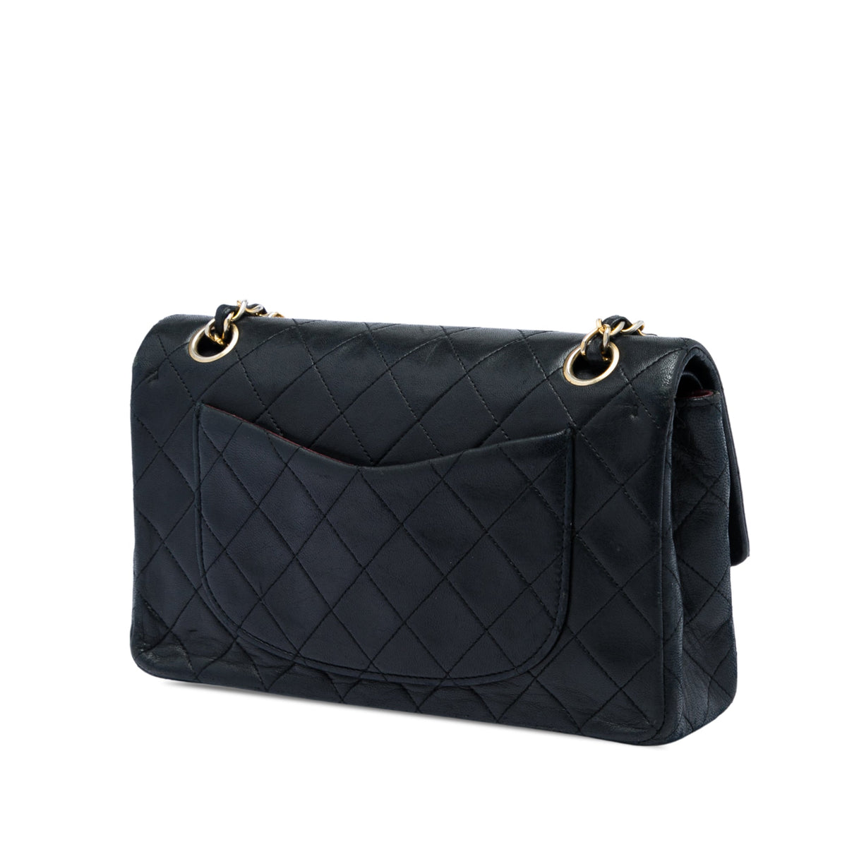 Chanel Small Classic Lambskin Double Flap — Black