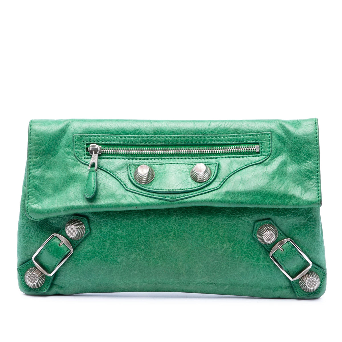 Balenciaga Lambskin Motocross Giant 21 Envelope Clutch