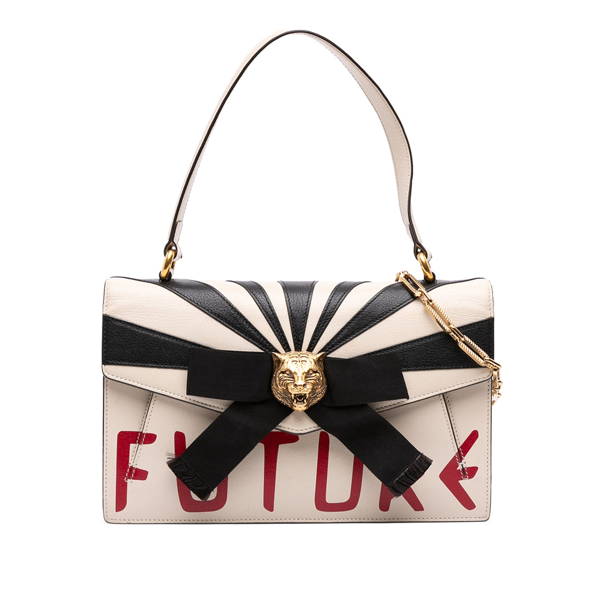 Gucci Leather Osiride Top Handle Flap — Brown