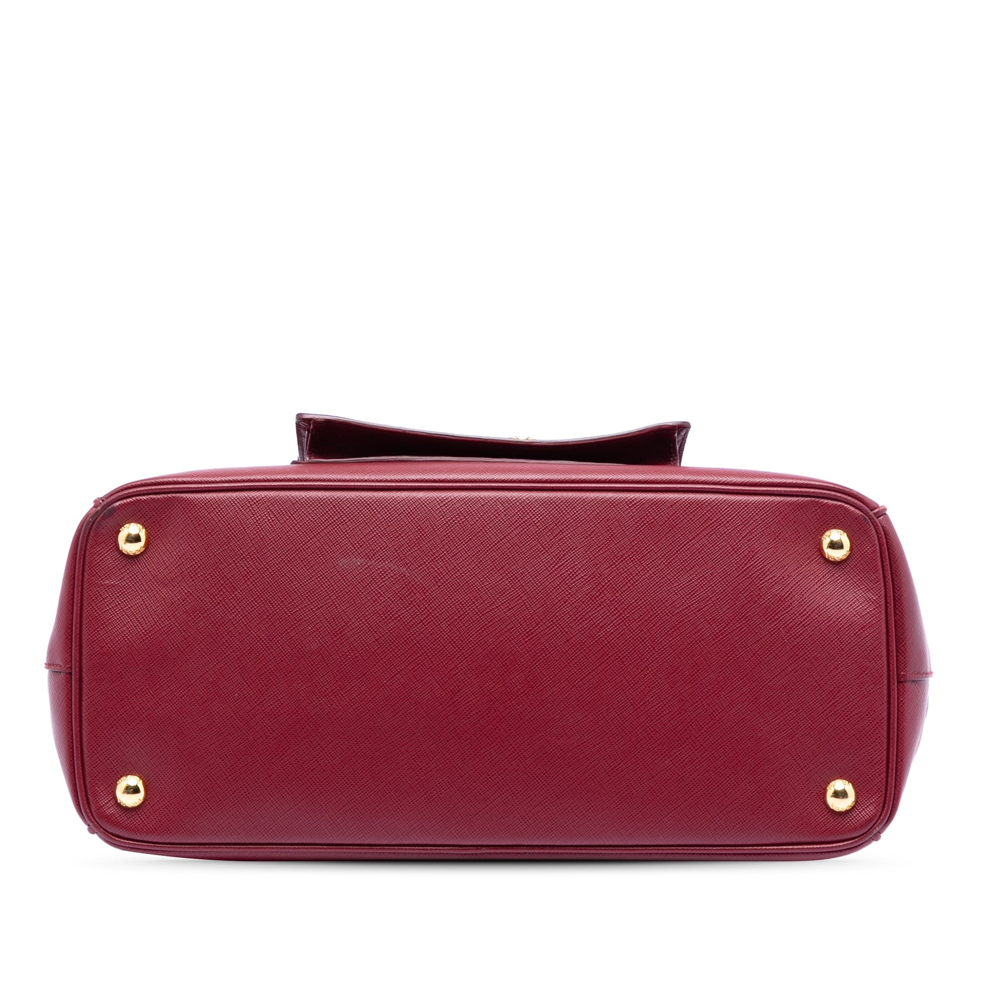 Prada Saffiano Lux Galleria Double Zip Front Pocket Satchel