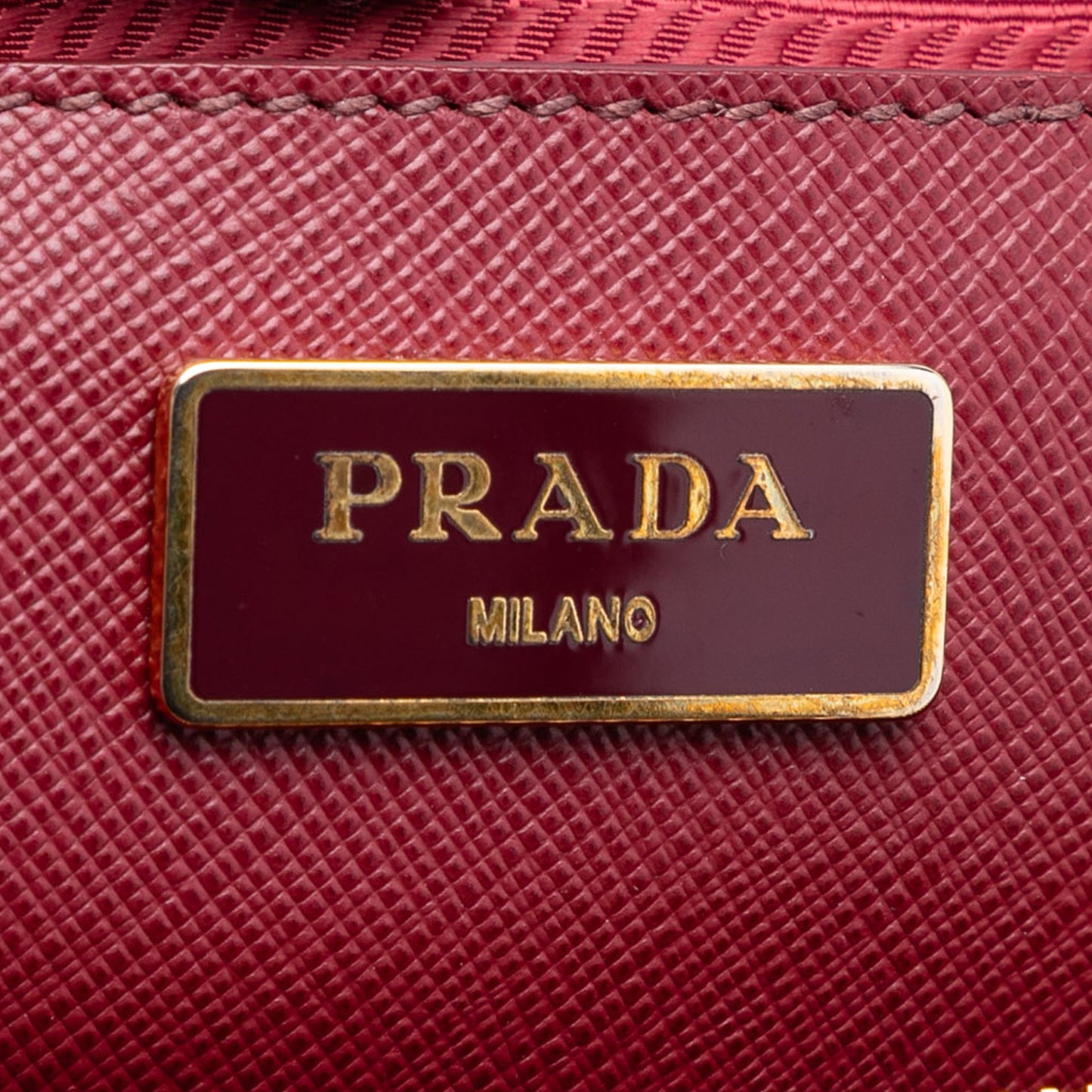 Prada Saffiano Lux Galleria Double Zip Front Pocket Satchel