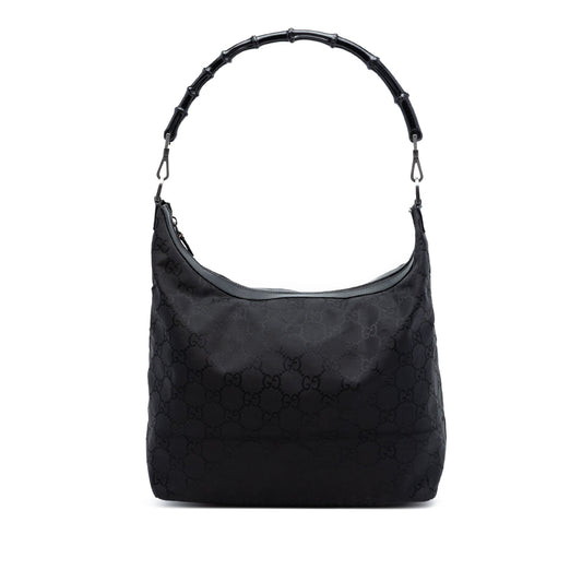 Gucci GG Nylon Bamboo Shoulder Bag