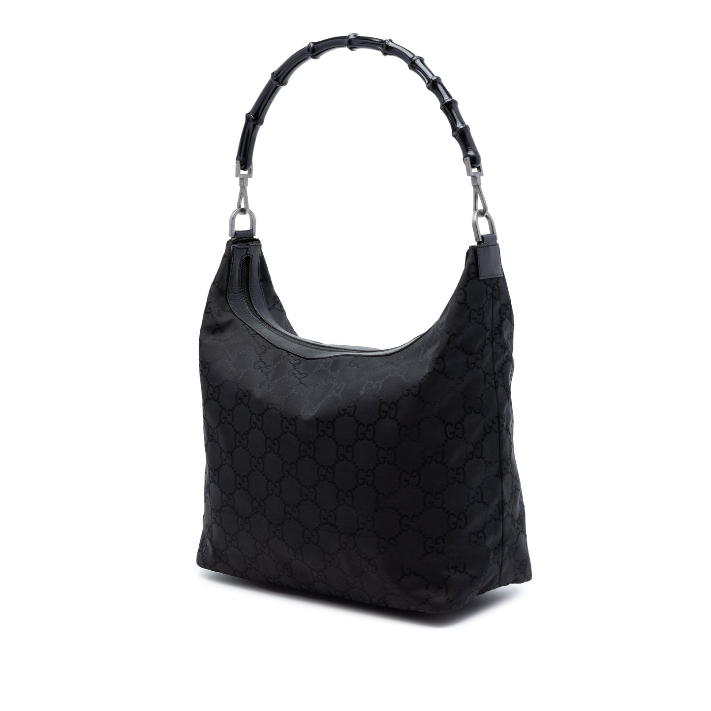 Gucci GG Nylon Bamboo Shoulder Bag