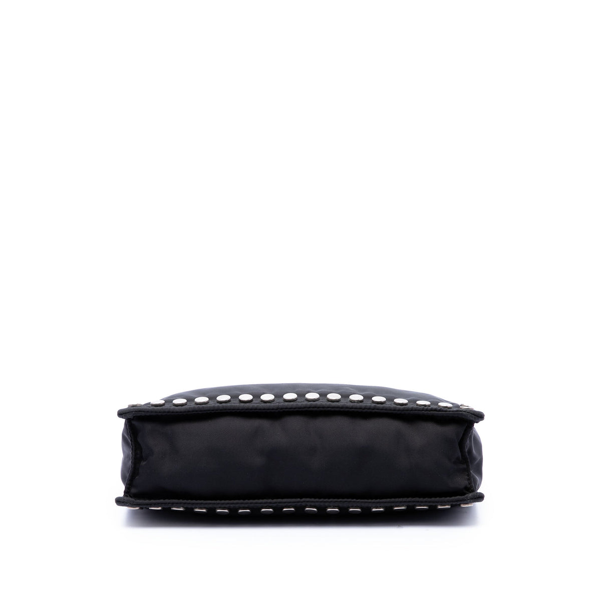 Prada Tessuto Studded Etiquette Shoulder Bag
