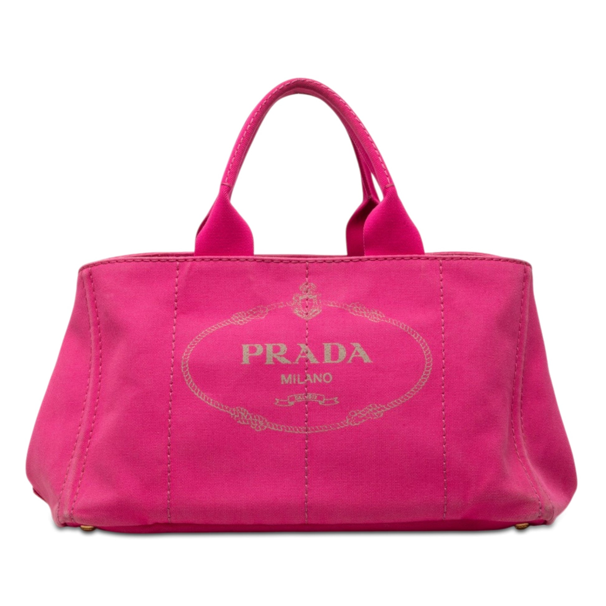 Prada Canvas Canapa Logo Tote