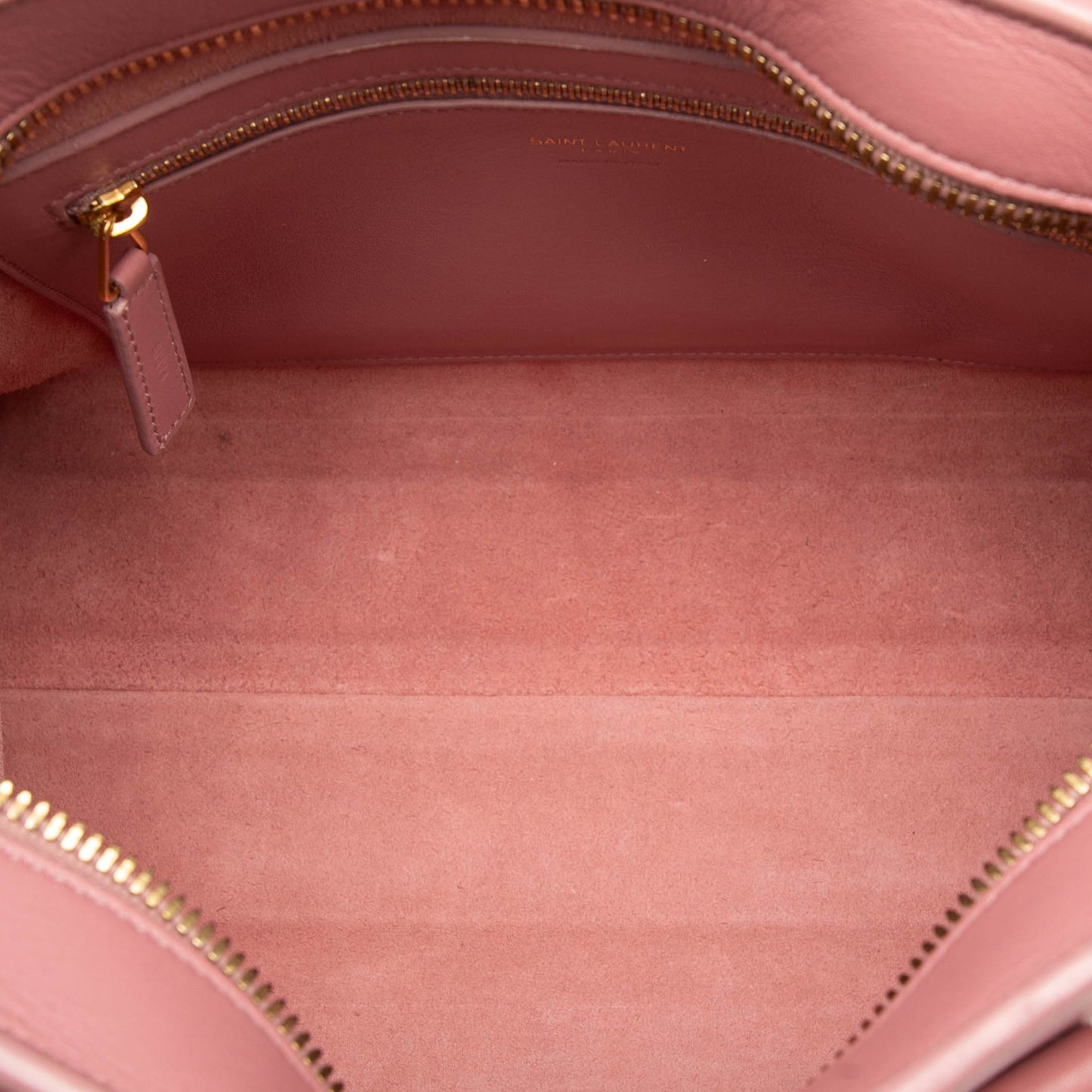 Saint Laurent Small Leather Monogram Cabas Satchel