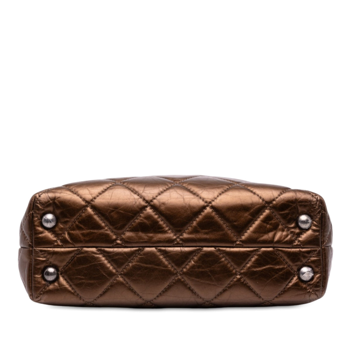 Chanel Quilted Metallic Aged Calfskin Reissue 2.55 Tote