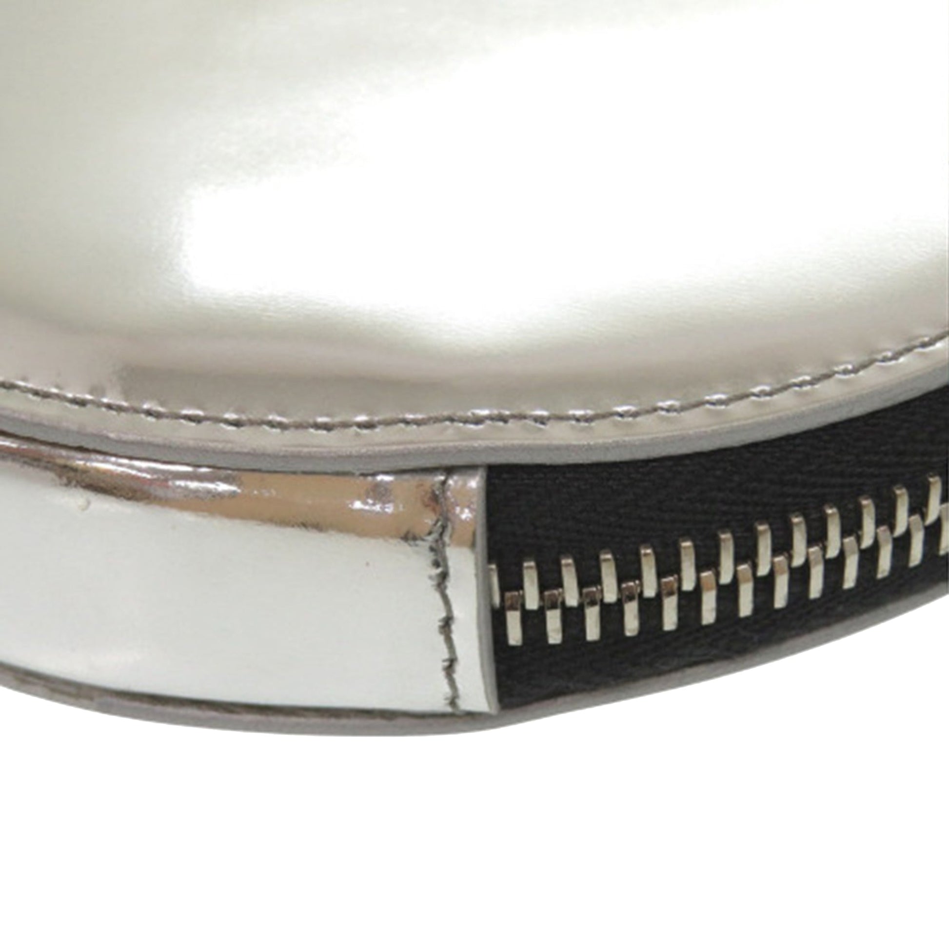 Prada Spazzolato Round Chain Coin Crossbody