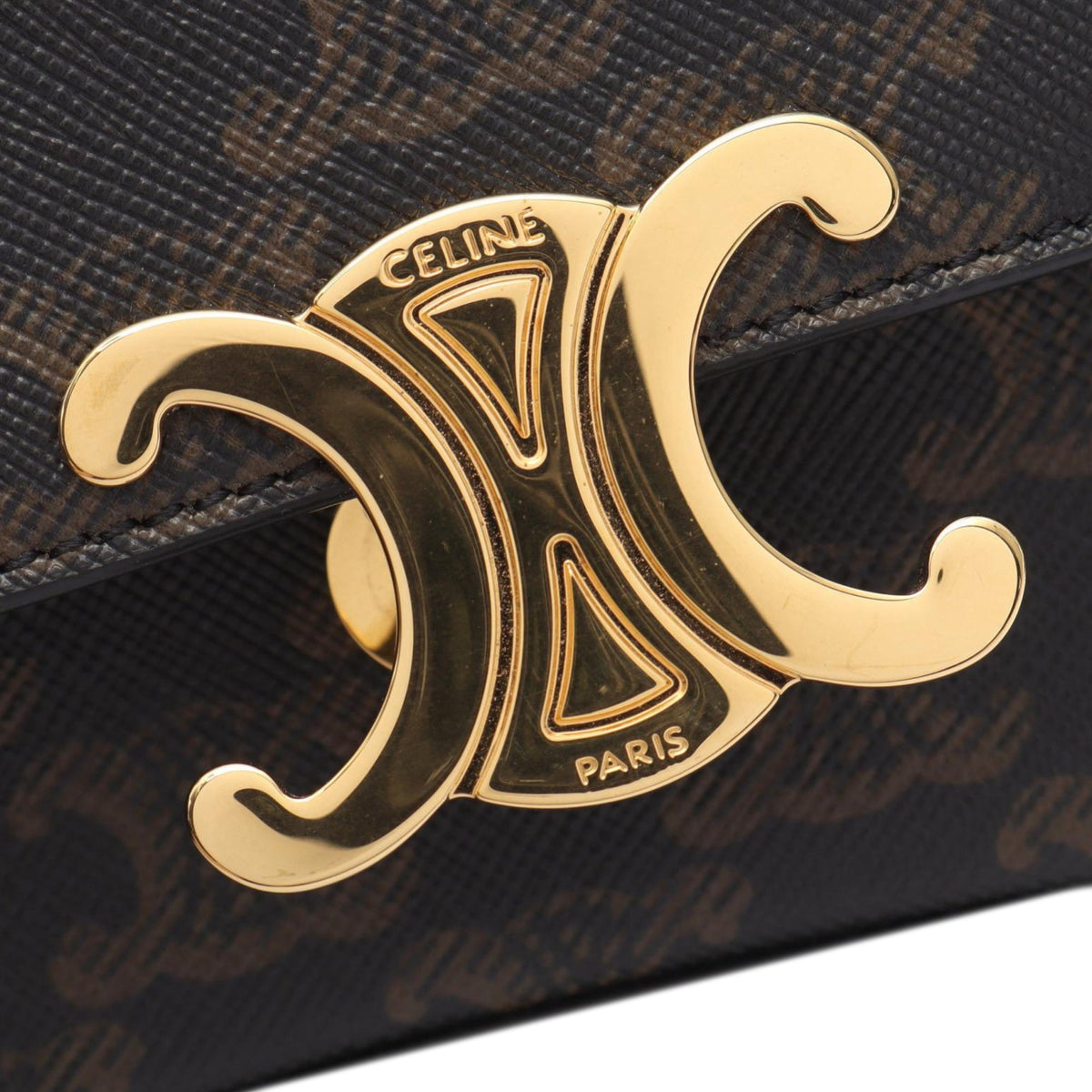 Celine Teen Triomphe Coated Canvas Laura Satchel