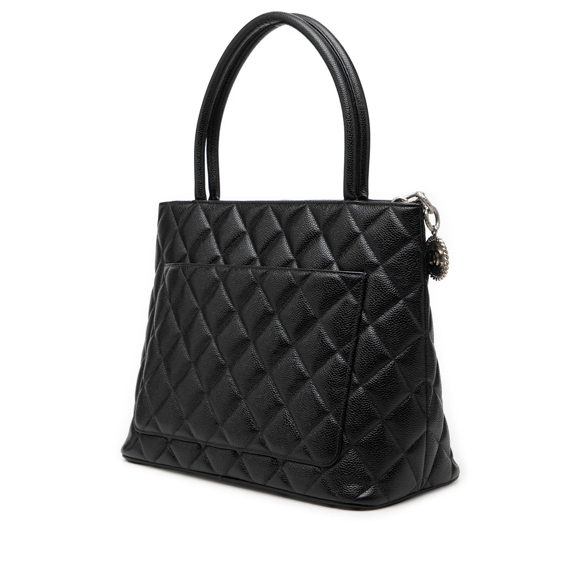 Chanel Caviar Medallion Tote — Black
