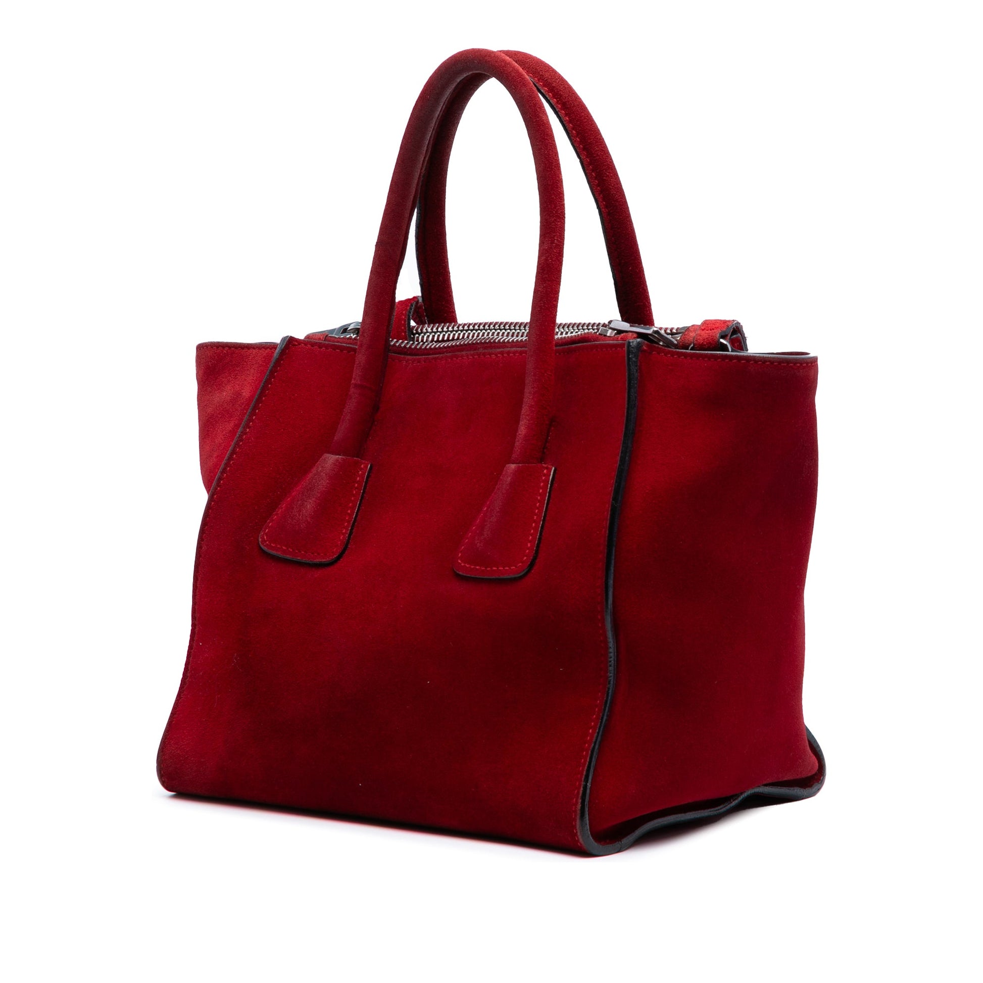 Prada Small Scamosciato Twin Pocket Satchel