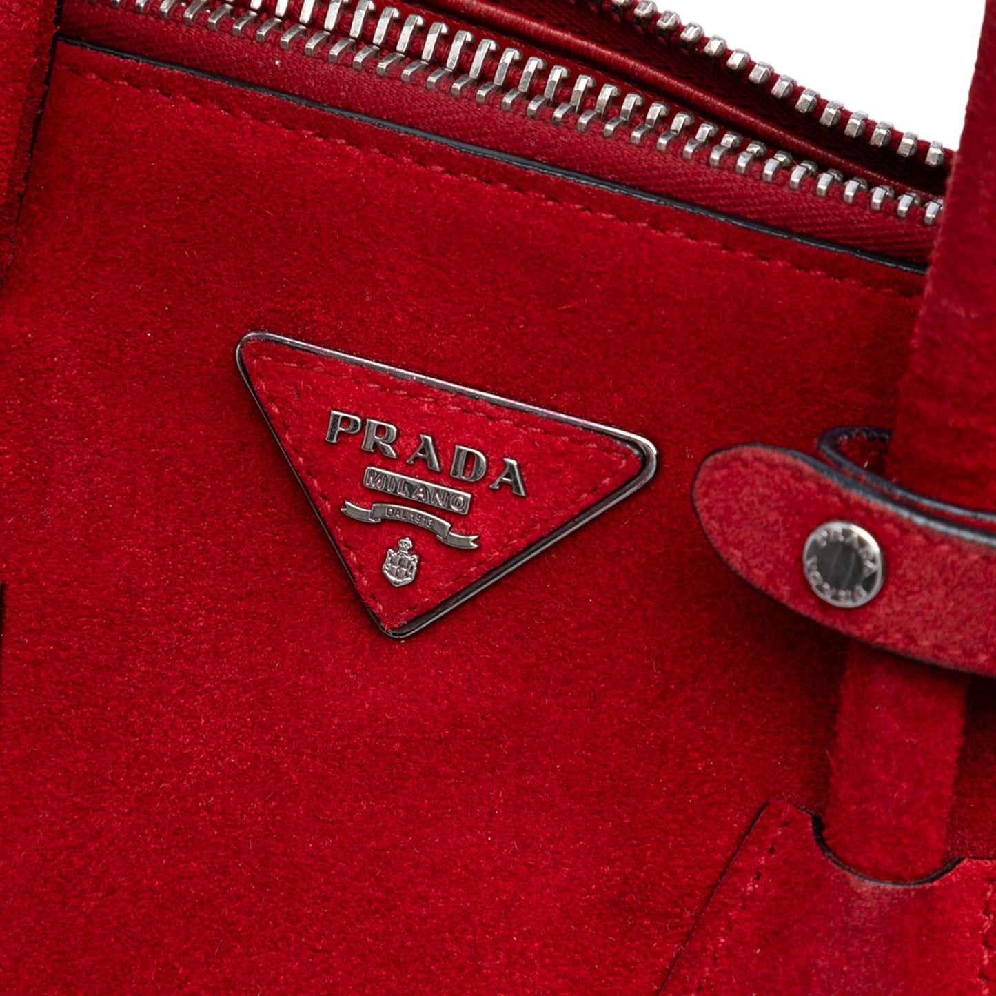 Prada Small Scamosciato Twin Pocket Satchel