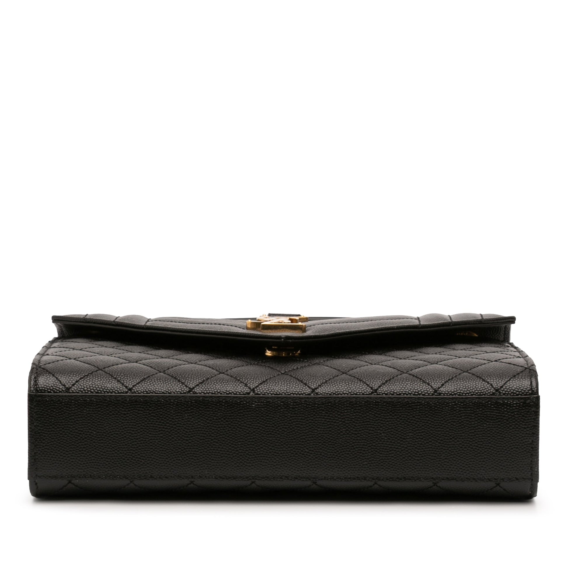 Saint Laurent Medium Grain De Poudre Triquilt Monogram Envelope Bag