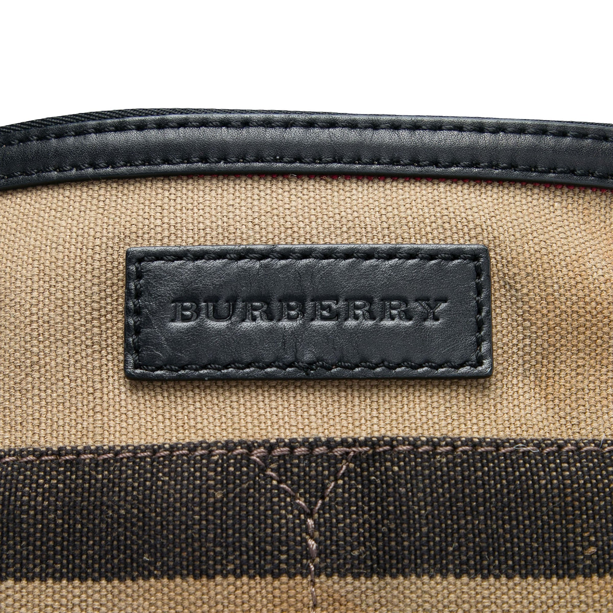 Burberry Medium Mega Check Canvas and Grained Calfskin Ashby Tassel Bucket Bag